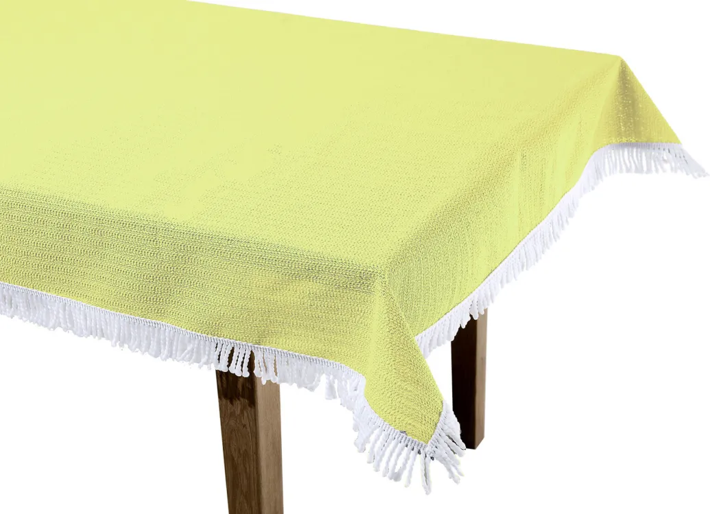 Gartentischdecken|Heimtextilien>Wind- und wetterfeste Gartentischdecke mit Fransenabschluss