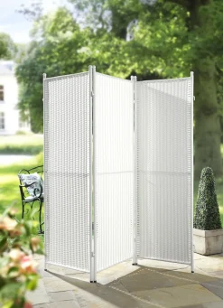 Sicht- & Sonnenschutz>Witterungsbeständiger Paravent mit stabilem Stahlgestell