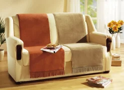 BOCASA Heimtextilien>Wohndecke und Sesselschoner mit Fransenabschluss