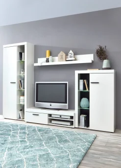 Möbel>Wohnwand mit LED-Beleuchtung