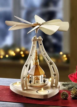 ZEIDLER Aus Dem Erzgebirge>Tischpyramide aus dem Erzgebige NATUR