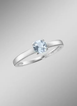 Damen-Edelsteinschmuck>Zeitlose Eleganz: Damenring mit beh. Blautopas