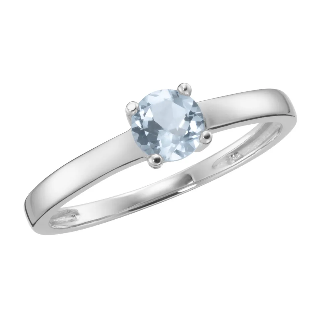 Damen-Edelsteinschmuck>Zeitlose Eleganz: Damenring mit beh. Blautopas