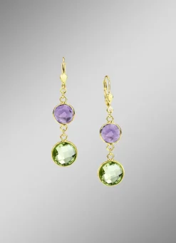 Damen-Edelsteinschmuck>Zeitlose Eleganz: Ohrringe mit bunten Quarzen