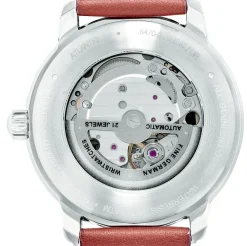 ZEPPELIN Herrenuhren></noscript>-Automatik-Herrenuhr mit Edelstahlgehäuse und Lederband