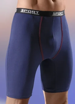 Wäsche|Herrenwäsche>Zweierpack Longpants mit Elastikbund 1X BLAU, 1X SCHWARZ