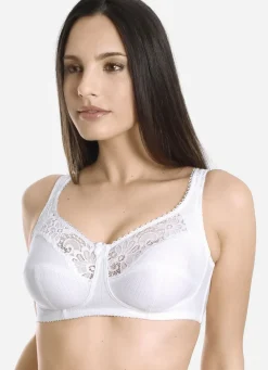 SASSA Damenwäsche|Wäsche>Zweierpack BH mit Elastikspitze 1X SEKT, 1X WEISS