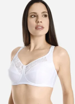 SASSA Damenwäsche|Wäsche></noscript>Zweierpack BH mit Elastikspitze 1X SEKT, 1X WEISS